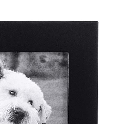 Malden International Designs Black Wood Expression Picture Frame, Woof, 4x6, Black - style: Woof