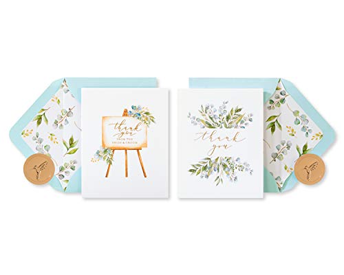 Papyrus Blank Wedding Thank You Cards with Envelopes, Floral (20-Count) - color: Wedding s