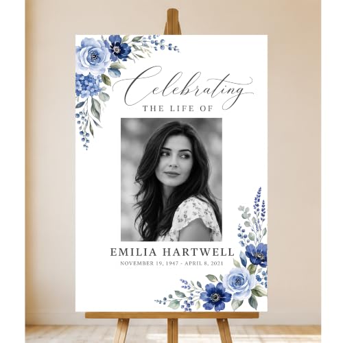 Personalized Funeral Celebration Of Life Welcome Sign #9 - color: Style 9