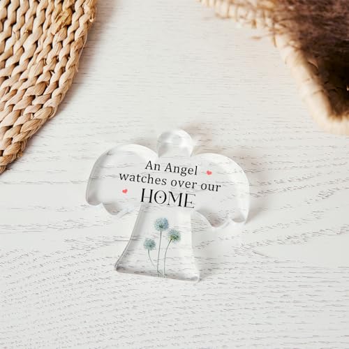 Sympathy Gifts, Angel Acrylic Memorial Condolence Gift, Grieving Gift, Condolences Remembrance Grief Gifts for Loss of Loved One, Sympathy Sign for Home Living Room Table Centerpiece Decor - style: 021