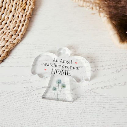 Sympathy Gifts, Angel Acrylic Memorial Condolence Gift, Grieving Gift, Condolences Remembrance Grief Gifts for Loss of Loved One, Sympathy Sign for Home Living Room Table Centerpiece Decor - style: 021
