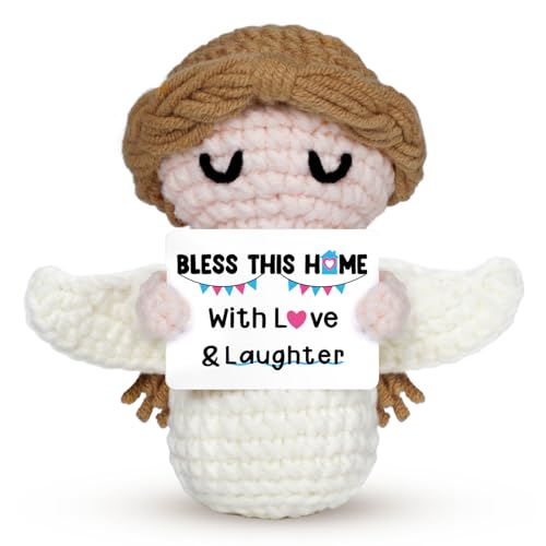 House Warming Gifts New Home - Mini Handmade Crochet Angel Decoration - style: New Home Gifts