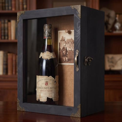 Shadow Box Frame 11x13, Overall Depth 4.7" Deep Display Case with Glass Door, Solid Wood Shadow Box for Memorabilia, Keepsakes, Medals, Photos and Collectibles - color: Black