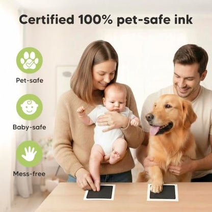 4pk Inkless Paw Print Kit for Dogs, Cats, Pets Ink Pads (Jet Black, Combo) - color: Jet Black, size: 4-Pack, Combo (2 Regular + 2 Large)