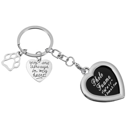 Tyqour Dog Keychain Dog Memorial Gifts Personalized Photo Keychain Dog Passing Away Gifts, Dog Remembrance Gift, Pet Memorial Keychain for Dogs
