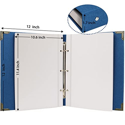 Vienrose 3 Rings Self Adhesive Photo Album 20 Sheets/40 Pages Blue | Hardcover, DIY Scrapbooking Kit, Paper Scrapbook, 12 x 12 inch, Lover Friends Kids Wedding - color: Blue, size: 12'' x12''40Pages