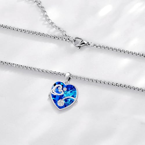 Angel Wings Necklace 925 Sterling Silver Guardian Angel Nurse RN Caduceus Pendant Charm Crystal Angel Jewelry Gifts for Women - style: G-Stethoscope-Blue