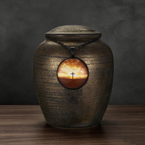 Dletay Small Urns for Human Ashes Gilded Ceramic Cremation Urns for Men Women Funeral Sharing Handcrafted Ashes Keepsake Decorative Memorial Mini Urn for Ashes Pet 3.54Inch