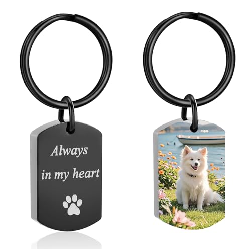 Pet Paw Cremation Jewelry Urn Keychain for Ashes for Women Men Memorial Keepsake Keychain - color: Customize