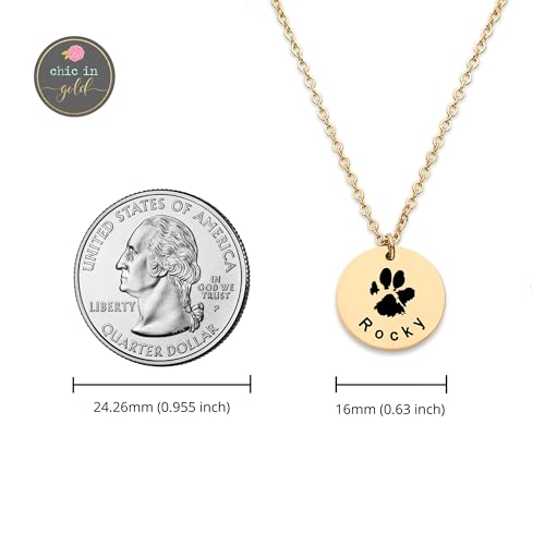 Dog Paw Print Necklace for Women, Custom Cat, Pet Memorial Jewelry Gift - style: Four Pendants