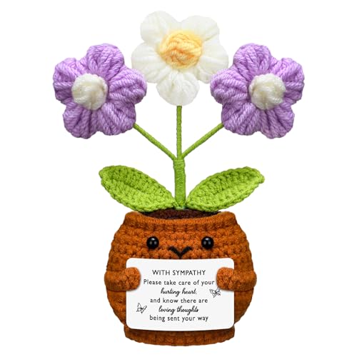 Sympathy Gift Loss of Loved One,White and Purple Daisy,Please Take Case of - color: White and Purple Daisy, style: Please Take Case of