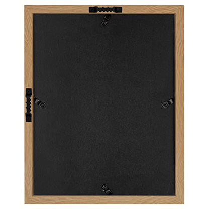 Americanflat 8x10 Shadow Box Frame with Shatter-Resistant Glass - Silhouette Collection - Large Shadow Box Display Case for Tabletop and Wall Display - Dark Oak with Soft Felt Back | Shatter-resistant glass, 1.5 inch interior depth, hangs vertical or hori