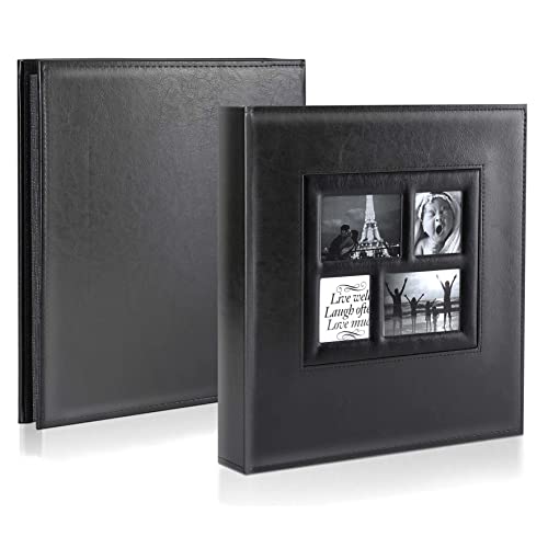 Ywlake Photo Album 4x6 500 Pockets Photo, Extra Large Capacity Family Wedding Picture Albums Holds 500 Horizontal and Vertical Photos Black - color: Black, size: 500 Pockets