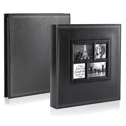Ywlake Photo Album 4x6 500 Pockets Photo, Extra Large Capacity Family Wedding Picture Albums Holds 500 Horizontal and Vertical Photos Black - color: Black, size: 500 Pockets