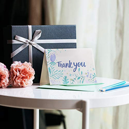 Mr. Pen- Thank You Cards with Envelopes, 20 Pack, 5 Design | Thank You Note Blank Inside, Thank Cards with Envelopes - color: Greenery Purple Design