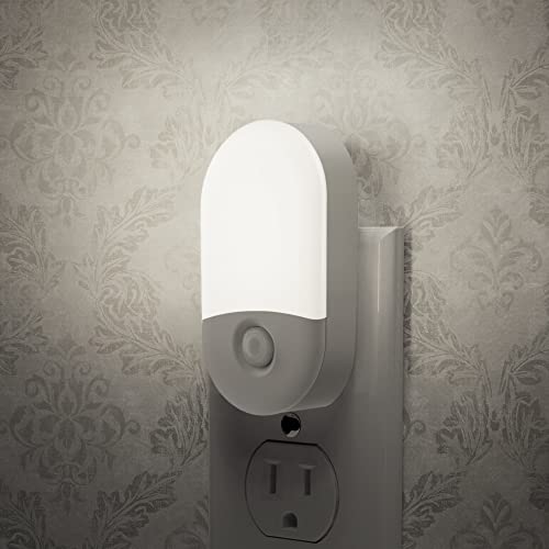 LOHAS Night Lights Plug into Wall [𝟮 𝙋𝙖𝙘𝙠], Auto Dusk to Dawn sensor, 0.6W Dimmable LED Nightlights, Daylight White 5000K, 30/60lm Small Night Light for Hallway, Kids, Adults, Bathroom, Stairs - color: Daylight, size: 2 Count (Pack of 1)