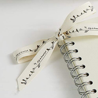 ANGEL & DOVE Large Ivory Funeral Guest Book 12" x 8" - for Funeral, Condolence, Memorial, Celebration of Life