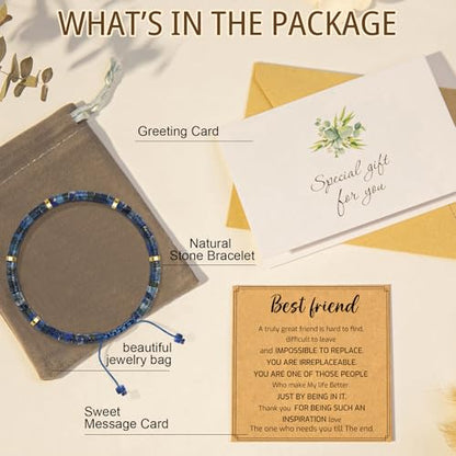 AGOT Daughter in Law Bracelets Gifts: Dear Daughter in Law Birthday Gifts from Mother in Law - color: Lapis Lazuli-Best Friend
