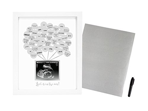 Pearhead Baby Shower Signature Guest Book Photo Frame with Balloon Stickers - style: Balloon Guest Book Frame