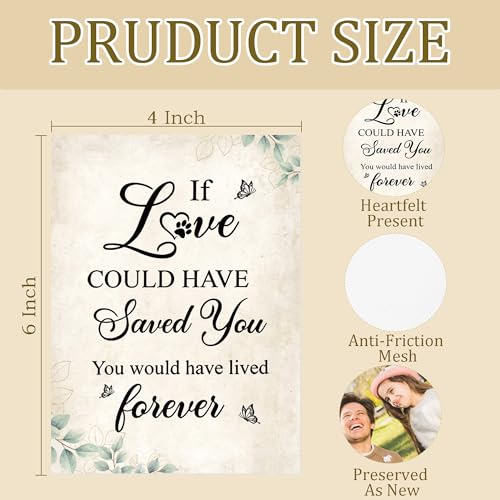 Pet Memorial Gifts Photo Album Holds 36 4x6 Photos, Cat or Dog Pet Loss Gifts, Pet Remembrance Gift, If Love Could Have Saved You Small Photo Album Memory Keepsake - color: Dog If Love