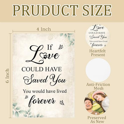 Pet Memorial Gifts Photo Album Holds 36 4x6 Photos, Cat or Dog Pet Loss Gifts, Pet Remembrance Gift, If Love Could Have Saved You Small Photo Album Memory Keepsake - color: Dog If Love