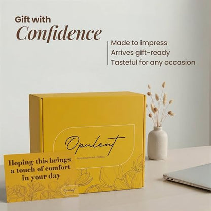 Opulent Self Care Spa Gift Box for Women - Thoughtful Get Well Gift - color: Golden Honey