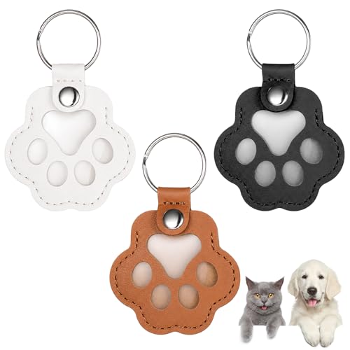 3PCS Dog Hair Keychain,Refillable Pet Hair Keychain,Keepsake Gift | Leather Pet Hairs Keepsake, for Collecting Cat and Dog Hairs, for Pets Lovers, Pets Memorial Gifts