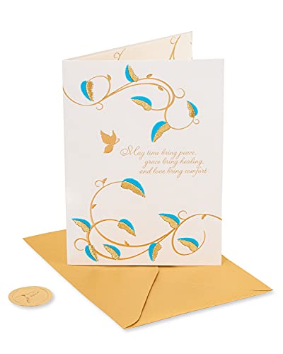 Papyrus Sympathy Card (Heartfelt Sympathy) - color: Teal and Gold