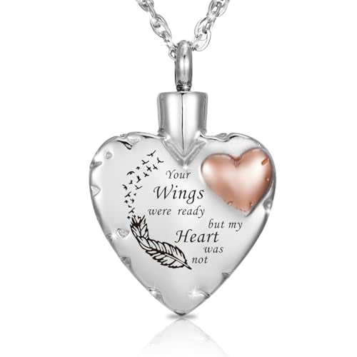 Decor Urns Heart Urn Necklace Ashes Cremation Jewelry for Women Men Keepsake Pendant Memorial Ash Locket Holder - style: 1pcs keepsake necklace