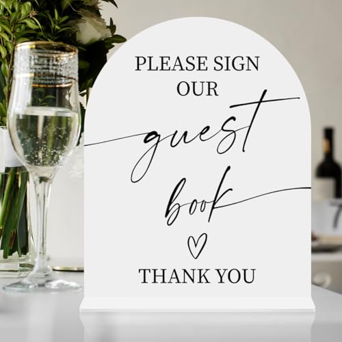 Please Sign Our Guestbook Sign Wedding Guest Book Acrylic Sign for Wedding Bridal Shower Baby Shower Ceremony Reception Event Party Welcome Guestbook Table 8"x10" - color: You