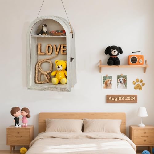 11x16 Shadow Box Frame with Plexiglass, Deep Shadow Box Frame with Linen Back and Removable Shelves,Wood Glass Display Case for Medals, Photos, Memorabilia, Awards,4" Depth (White) - color: White