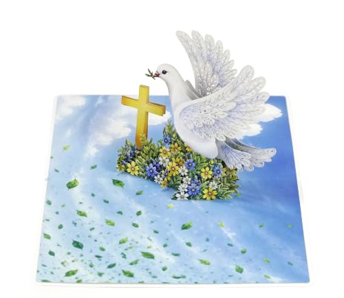 CUTPOPUP Confirmation Cards, Confirmation Greeting Cards, Religious Confirmation Cards for Boys, Girls, Grandson, Granddaughter (Blue) US8-SD294.2US - color: Blue Confirmation