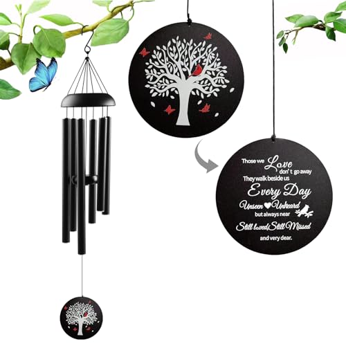 Memorial Wind Chimes for Loss of Loved One,Cardinal Wind Chimes | Sympathy Wind Chime for Loss of Loved One,Windchimes in Memory of Father Mother Bereavement Memorial Gifts for Remembrance