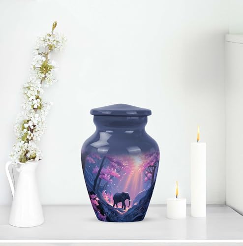 Elephant Small Cremation Urns for Human Ashes Adult Female - Keepsake Urn - color: Elephant-3, size: 3-inch