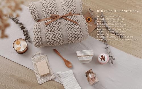 Cozy Self Care Package for Women – Warm & Comforting Thinking of You Gift Box for Birthday,Bes Friend Gift, Get Well Soon/Bereavement/Condolence/Farewell Gift, Sympathy /Encouragement gift(TAN) - color: Milky Tea