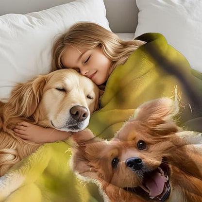 Ship Next Day, Customized Pet Memorial Gifts, Custom Dog Blanket with Picture Name, Personalized Pet Memorial Photo Blanket, Loss of Pet Sympathy Gift, Dog Passing Away Bereavement Gifts - color: Dog Blanket 07