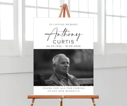 Celebration Life Sign, Personalized Funeral Sign, Custom Memorial Sign, In Loving Memory Sign, Funeral Welcome Sign, Celebration of Life Welcome Sign, Celebration Life Poster -1 - color: Backgrund#1