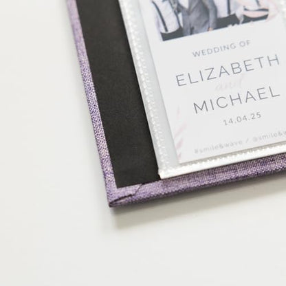 Hardcover Linen Photo Booth Photo Album - For Wedding or Party - Holds 80 Photobooth 2x6 Photo Strips - Slide In (PURPLE LAVENDER, 2X6) - color: PURPLE LAVENDER
