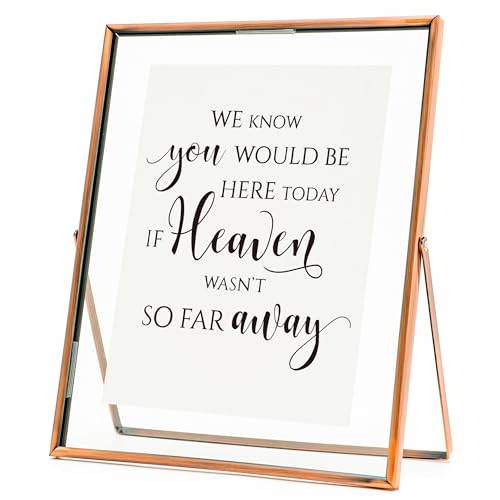 Calculs Wedding Memorial Sign, Copper 8x10 Floating Picture Frame - color: Copper-10x8in
