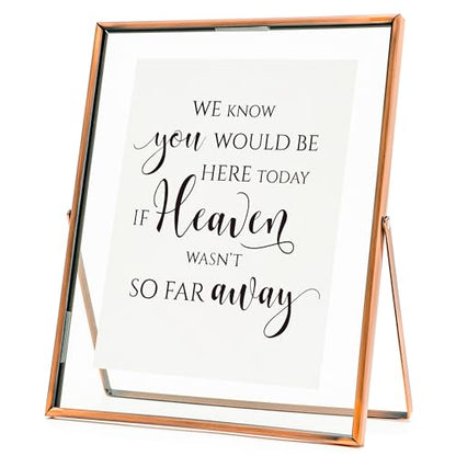 Calculs Wedding Memorial Sign, Copper 8x10 Floating Picture Frame - color: Copper-10x8in