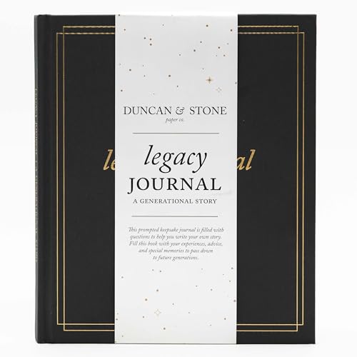DUNCAN & STONE PAPER CO. Grandparents Legacy Journal (Charcoal) - A Guided Life Story Journal for Grandparents or Parents to Share their Memories & Keepsakes - Memory Book - Grandparents Gifts - style: Legacy Charcoal