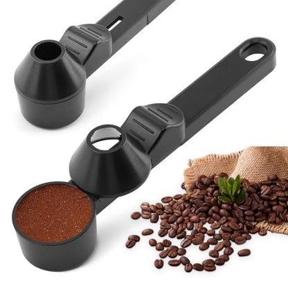 Coffee Scoop Funnel, 2 Tbsp Coffee Scoop for Ground Coffee & Powder | 2-in-1 coffee scoop and funnel with leveler for reusable coffee pods, protein powder, tea, jars, and narrow containers