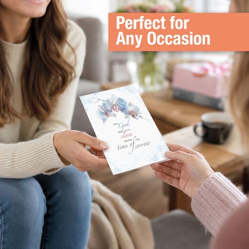 Current Condonlences Greeting Cards | Sympathy Comfort Faith, 8 Count, 4 Designs, 5" x 7" Folded, Scripture Inside, Envelopes Included, Value Pack - color: Comfort Faith
