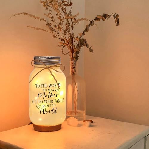 Maracco Meaningful Gifts for Mom from Daughter and Son, 30oz Large Mason Jar Night Lights for Mom, Thank You Mama, Birthday Gifts for Mother, I Love You Mama Gift - color: mother