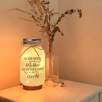 Maracco Meaningful Gifts for Mom from Daughter and Son, 30oz Large Mason Jar Night Lights for Mom, Thank You Mama, Birthday Gifts for Mother, I Love You Mama Gift - color: mother