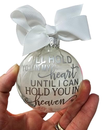 Memorial Gift Funeral Heaven Christmas Ornament Miscarriage Baby Loss Angel Wings in Loving Memory