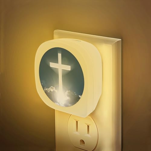 Cross Heaven Night Light Plug into Wall 0.5W LED Lights Auto on/Off for Family Friends Holiday Gifts & Home Decor, ZLU03064 - color: Cross Heaven