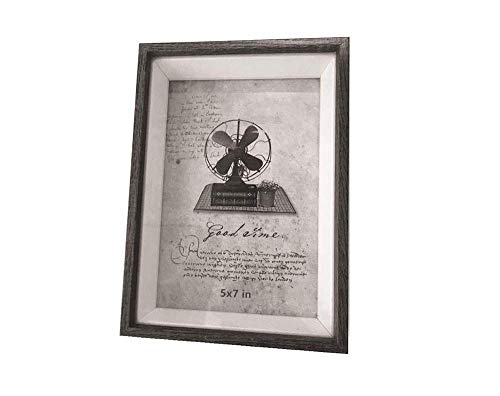 5x7" Wooden Shadow Box Picture Frame with Glass Front,Dried Flower Photo Frame for Specimen,Table Top Display, Wall mounting,Flower Display Stand and Baby Birth Memorial Wedding Photos Dark Gray - color: Dark Gray