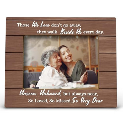 FONDCANYON Memorial Picture Photo Frame, Sympathy Memorial Gifts for Loss of Loved Ones, Memory Picture Frames, Bereavement Remembrance Gifts (5x7 Inch Photo)