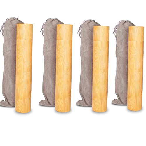 4 Pack Small Biodegradable Bamboo Scattering Tubes Urn for Human Ash | Nature Bamboo Made & ECO Friendly, Travel TSA Approved, 20 lbs Capacity Each, Ash Spreading Tube, Cremation Urn - color: Original, size: Small (Set of 4)